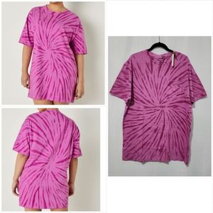 Victoria's Secret PINK Cotton Short Sleeve Sleep Dress Purple Tie Dye XS/S NEW